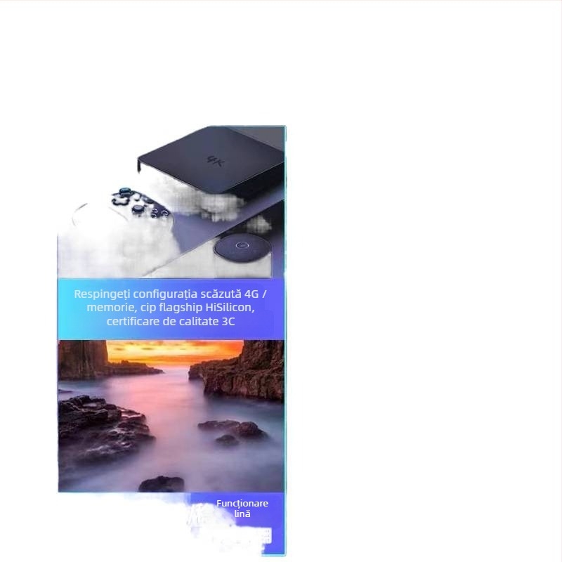 Box TV wireless 4K, model Q1 – WiFi, Ethernet, HDMI, USB – 4GB RAM – 3840x2160