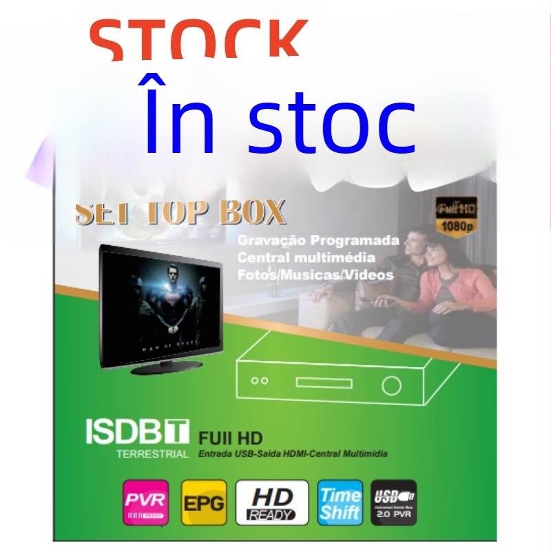 Set-top box DVB-T2 ISDB-T, 1080p, 512MB RAM, ECOS OS, GX chipset, USB și Wi-Fi, ieșiri AV