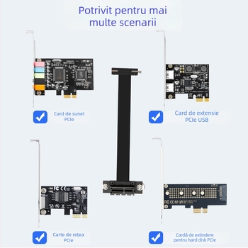 Cardă adaptor PCIe către SATA 3.0, placă de expansiune SATA cu 6 porturi, controler ASM1061, 6 Gbps