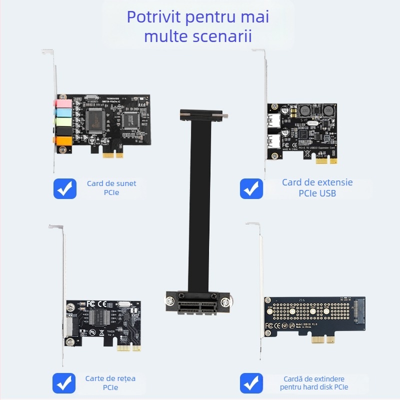 Cardă adaptor PCIe către SATA 3.0, placă de expansiune SATA cu 6 porturi, controler ASM1061, 6 Gbps