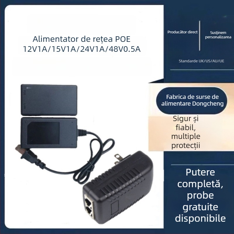 Sursă de alimentare POE, model POE, OEM disponibil, ambalaj în cutie albă, nouă