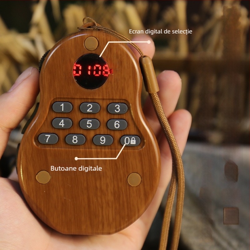 Player audio cu cititor de carduri pentru vârstnici – pentru casă, sunet HD, 3W, 40Hz-20kHz, SNR <60dB, baterie încorporată 300–500mAh, carcasă ABS, rază 10 m