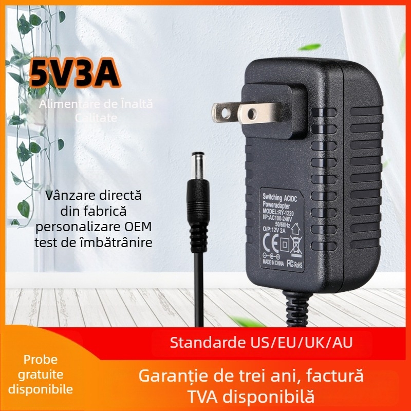 Adaptor de alimentare de perete 5V3A pentru set-top box TV de rețea și bandă LED