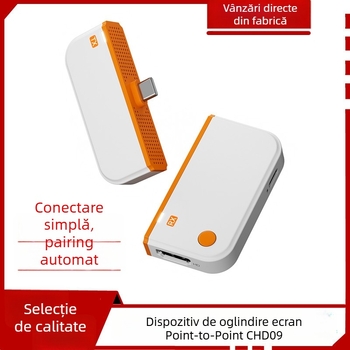 Proiector wireless pentru ecran, conectivitate punct-punct cu Type-C și HDMI, 1080p ieșire, 128MB memorie, oglindire a ecranului