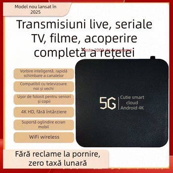 Box TV Internet pentru vârstnici, ieșire 4K, Android, Wi-Fi, telecomandă Bluetooth, 8GB RAM