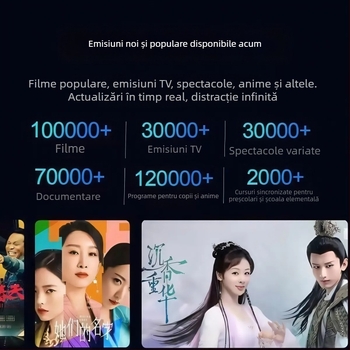 Box TV Internet pentru vârstnici, ieșire 4K, Android, Wi-Fi, telecomandă Bluetooth, 8GB RAM