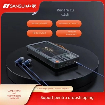 F51 cu ecran – Player video pentru persoane în vârstă, redare video, card multimedia, radio FM, baterie încorporată