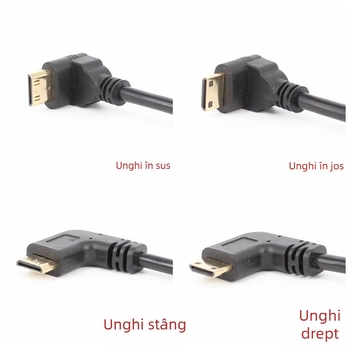 Cablu adaptor Mini HDMI către HDMI, Mini HDMI masculin către HDMI feminin, nucleu din cupru