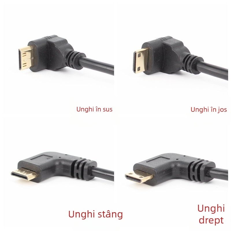 Cablu adaptor Mini HDMI către HDMI, Mini HDMI masculin către HDMI feminin, nucleu din cupru