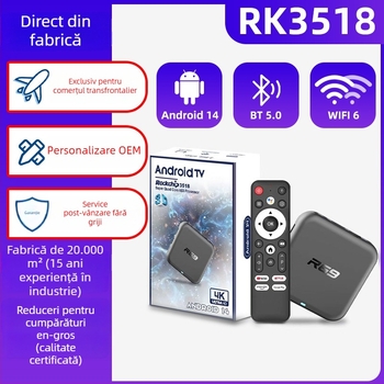 TV Box Android | ROCKCHIP A12 dual-core, 2GB RAM, 1920x1080, USB, HDMI, WiFi 6, Bluetooth 5.0