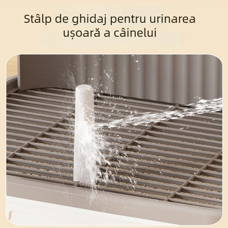 Cutie de nisip pentru animale de companie, cu plasă decupată și design tip sertar, portabilă și ușor de curățat pentru câini