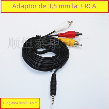 Cablu AV Shun Hengtai: 3,5 mm către 3× RCA, pentru set-top box – audio/video