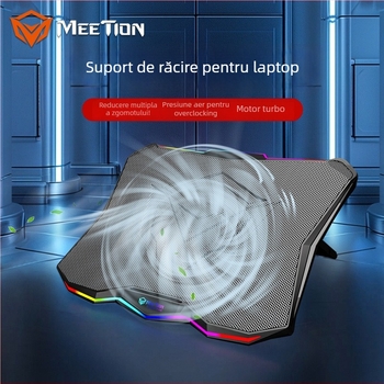 Suport de răcire pentru laptop cu ventilator – Meetion CP4040, structură din plastic