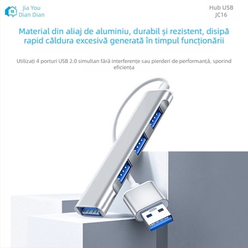 JC16 USB 2.0 fără driver – stație de dock pentru notebook, cablu de aproximativ 8,5 cm, conector unic, transfer rapid de date