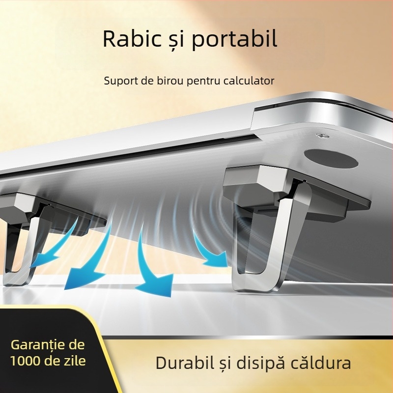 Suport pentru laptop – portabil, universal, tip suport de masă, model M01, plastic, greutate 0,1 kg