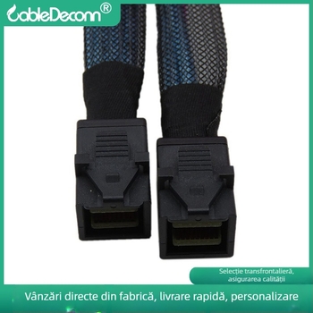 Cabledeconn Minisas 36P densitate înaltă SFF-8643 la SFF-8643 cablu patch pentru server, nucleu de cupru, 12 Gbps