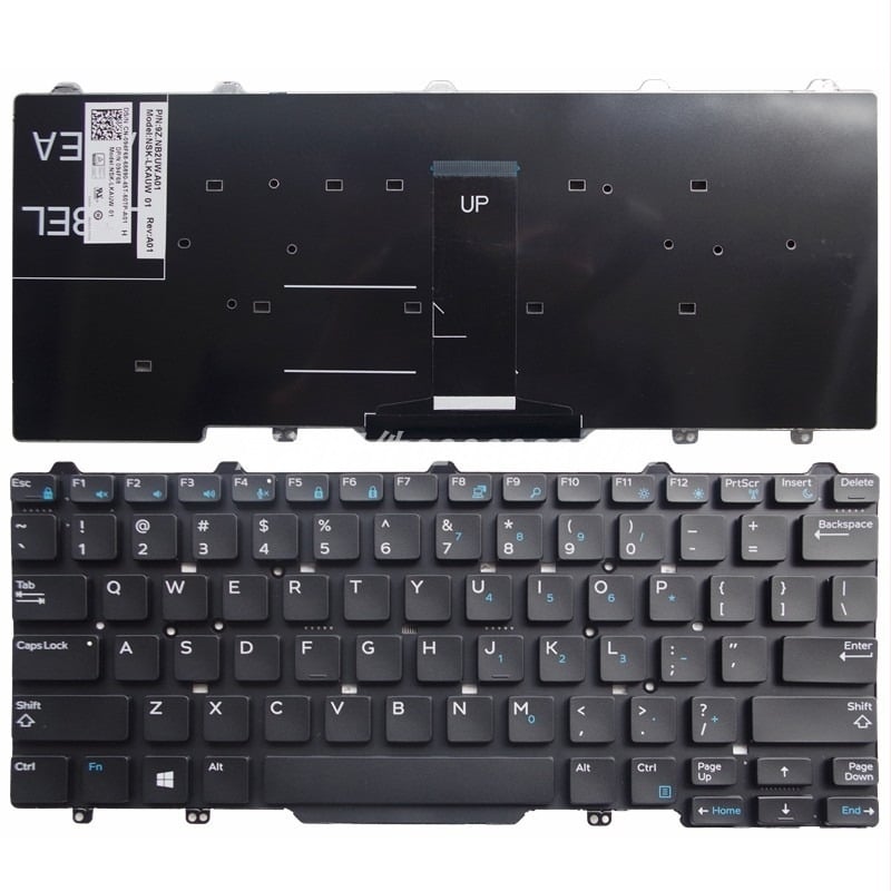 Tastatură laptop pentru Dell Latitude 3340, E5450, E7450; Model E3340; 76 taste; interfețe PS/2 și USB; conectare prin cablu; Suport Plug and Play.