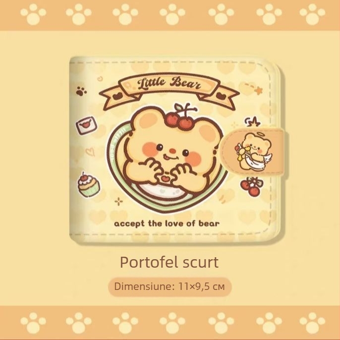 Portofel Panda pentru monede și suport de carduri – PU, model animale, stil urban minimalist, capacitate extensibilă, primăvara 2025