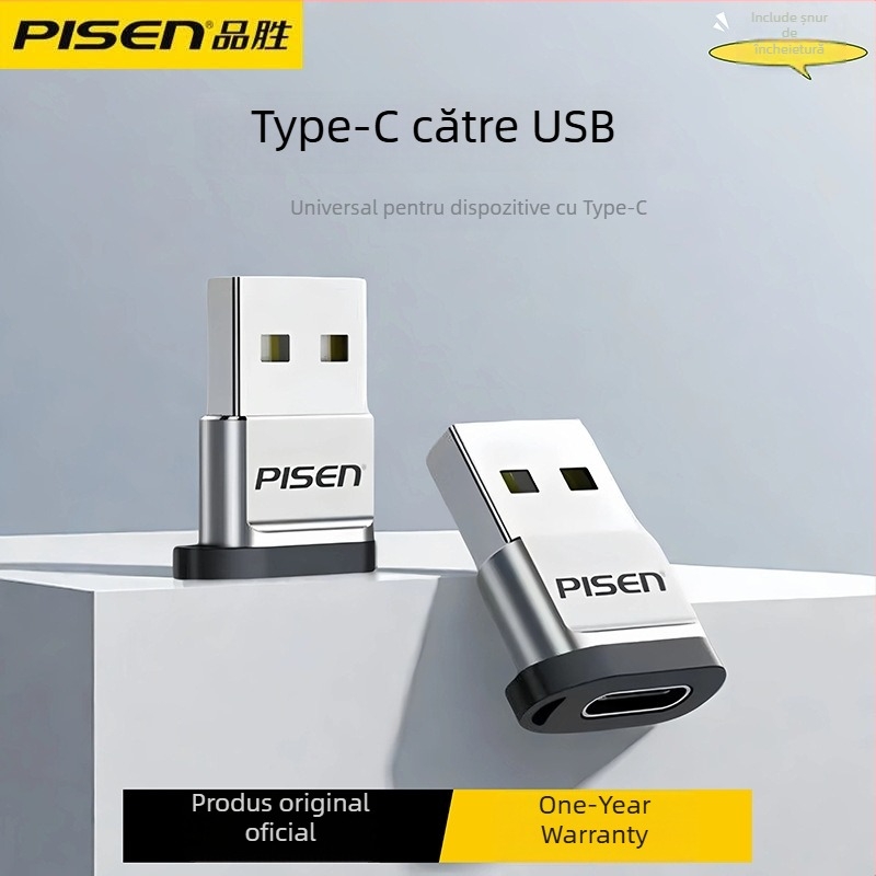 Pisen NJ-H02 adaptor USB-C pentru date și încărcare, compatibil Type-C