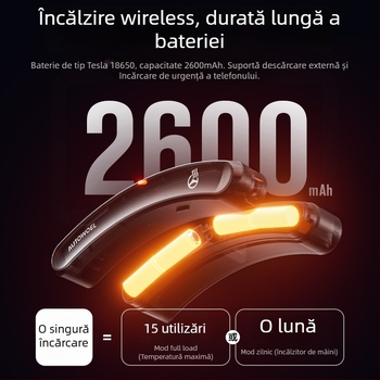 Husă pentru volan cu încălzire grafen pentru iarnă, potrivire universală, stil minimalist, cusută la mașină