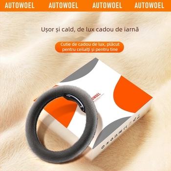 Husă pentru volan cu încălzire grafen pentru iarnă, potrivire universală, stil minimalist, cusută la mașină