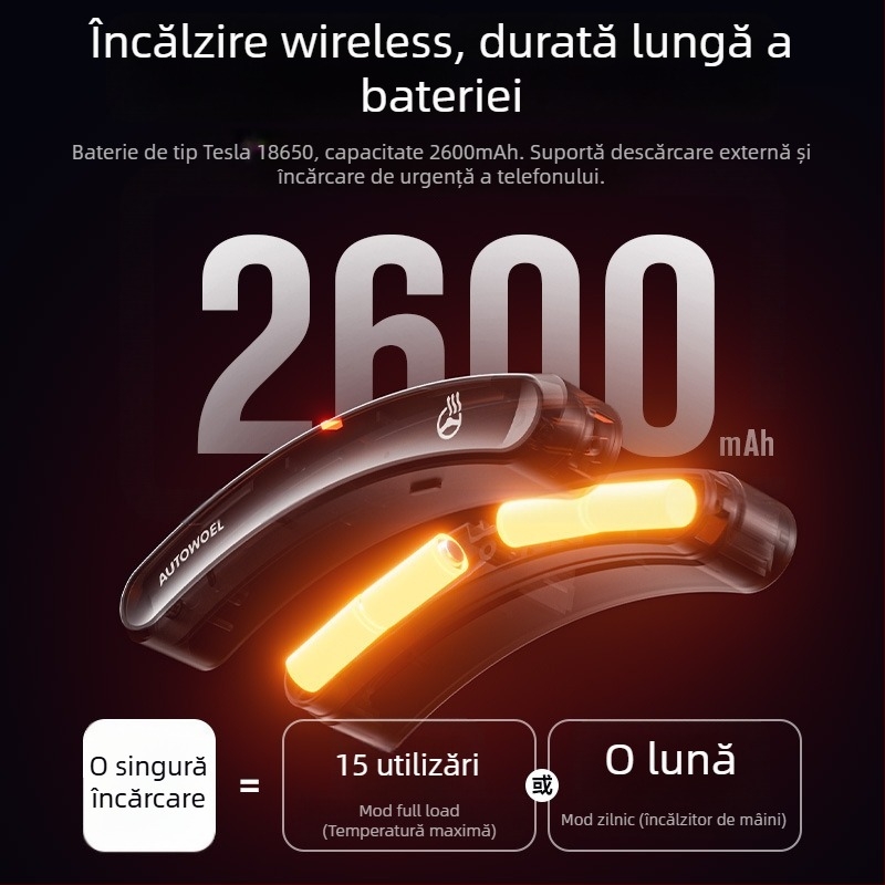 Husă pentru volan cu încălzire grafen pentru iarnă, potrivire universală, stil minimalist, cusută la mașină