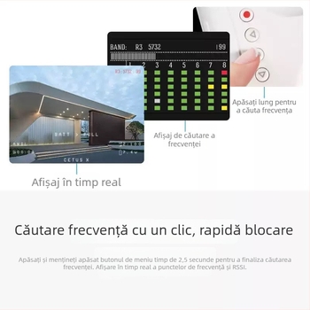 Ochelari FPV Betafpv cu bandă pentru cap, transmisie video analogică 5,8 GHz VR03