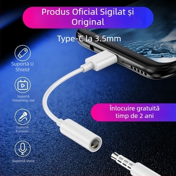 MPCQC Adaptor căști Type-C la 3,5 mm pentru Android
