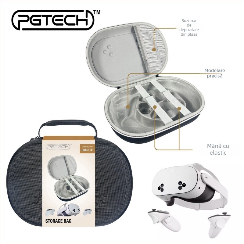 PGTECH husă VR Meta Quest 3S – husă rigidă EVA, 640 g