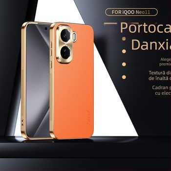 Carcasă de telefon IQOO Z9 Turbo cu finisaj electroplacat, protecție anti-cădere, construcție din aliaj, stil: capac din spate (Compatibil cu IQOO Z9 Turbo, Finisaj electroplacat, Protecție anti-cădere, Construcție din aliaj, Stil: capac din spate)