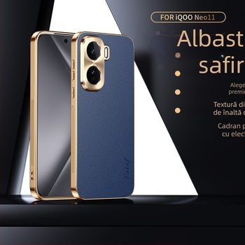 Carcasă de telefon IQOO Z9 Turbo cu finisaj electroplacat, protecție anti-cădere, construcție din aliaj, stil: capac din spate (Compatibil cu IQOO Z9 Turbo, Finisaj electroplacat, Protecție anti-cădere, Construcție din aliaj, Stil: capac din spate)