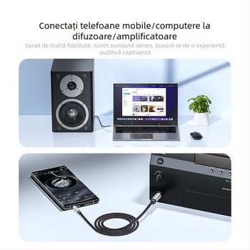 YPZ-10 Adaptor audio 3,5mm la 6,5mm, cu placare aurie, pentru chitară electrică și pian electronic, conectare la amplificator și PC