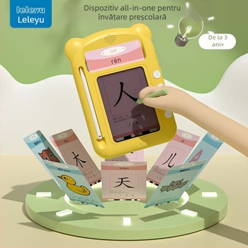 Dispozitiv de învățare pentru alfabetizare și citire — Învățare Pinyin și recunoaștere de caractere cu sunet, interactiv, ABS, 1GB memorie, funcționare pe baterii