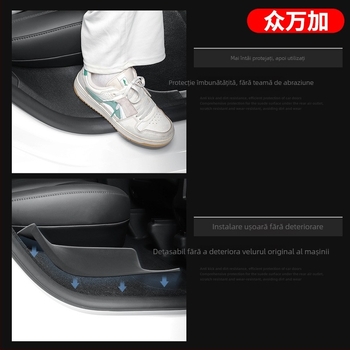 Tesla Model Y accesoriu interior: prag spate, pedala de întâmpinare, protecție împotriva zgârieturilor pragului, potrivit pentru 2019–prezent