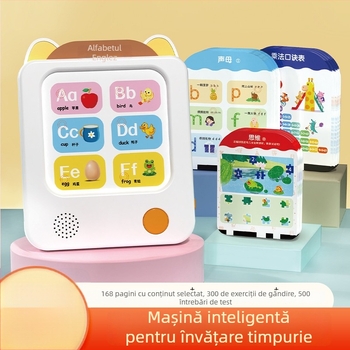Pix de citire cu carduri pentru limbă, matematică și engleză — electric, reîncărcabil, cu atingere și reacție, carcasă din plastic, pentru copii 0-3 ani