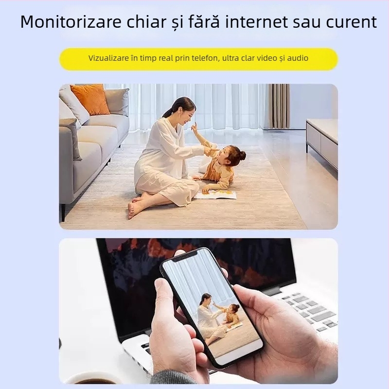 C6 Cameră de supraveghere pentru interior, wireless HD, obiectiv ultraangular, acces de la distanță, 1 cameră