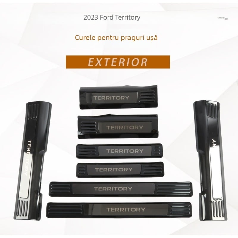 Bandă prag din oțel inoxidabil pentru Ford Elite — piese de modificare și decorare auto, model: Threshold strip, compatibil cu 23 Ford Elite, brand Colorful