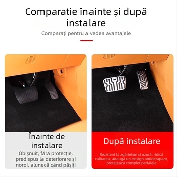 Kit upgrade pedale accelerație și frână din aliaj de aluminiu pentru Lexuan cu transmisie automată – modificare interioară