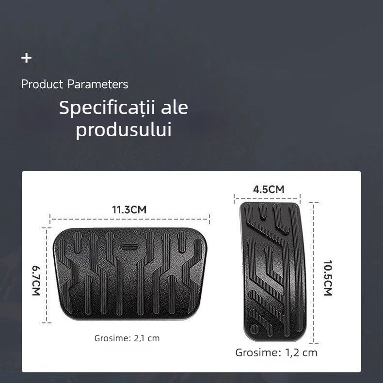 Kit upgrade pedale accelerație și frână din aliaj de aluminiu pentru Lexuan cu transmisie automată – modificare interioară
