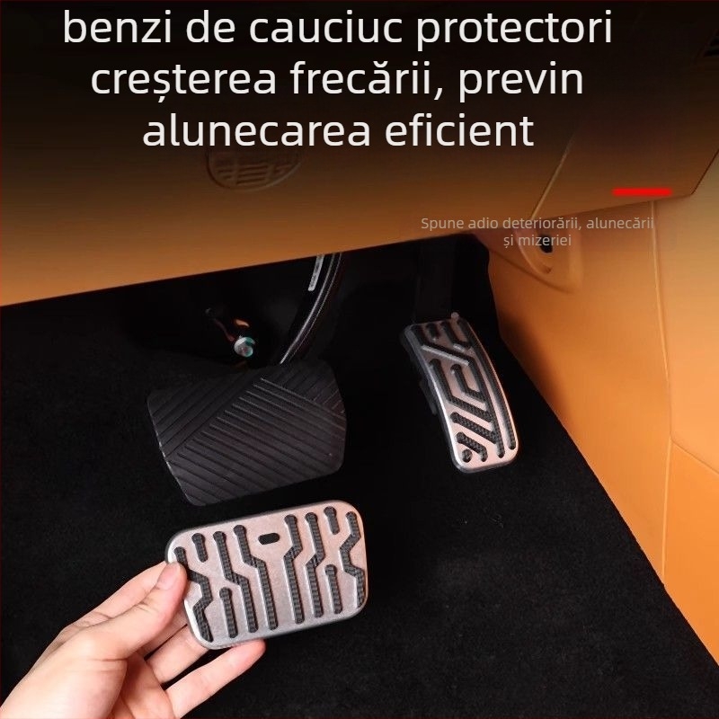 Kit upgrade pedale accelerație și frână din aliaj de aluminiu pentru Lexuan cu transmisie automată – modificare interioară