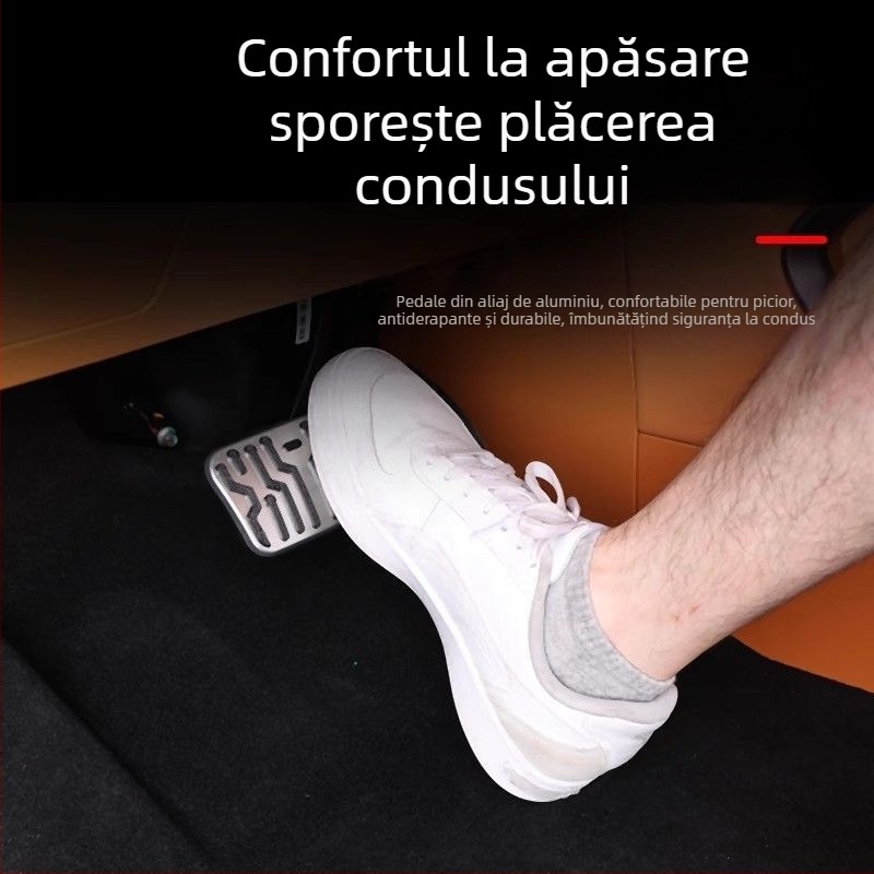 Kit upgrade pedale accelerație și frână din aliaj de aluminiu pentru Lexuan cu transmisie automată – modificare interioară