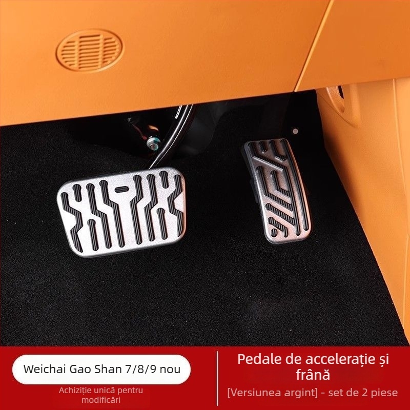 Kit upgrade pedale accelerație și frână din aliaj de aluminiu pentru Lexuan cu transmisie automată – modificare interioară