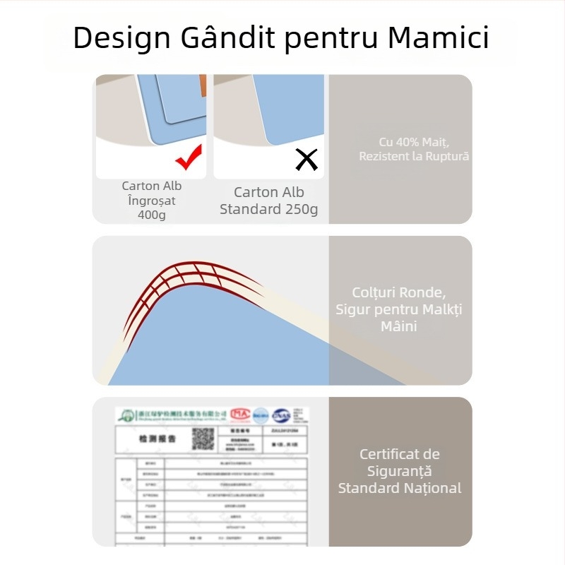Cărți de cogniție pentru sugari, flashcards din hârtie cu sunet/muzică, pentru 0–3 ani, personalizare logo OEM