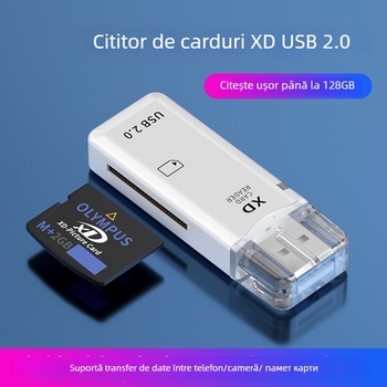 Cititor XD de carduri cu OTG pentru iPhone/iPad/Android — Convertor All-in-One USB 2.0, Model XD, Instalare externă, Garanție 1 an