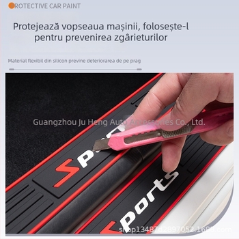 Bandă de protecție prag ușă auto (Brand: Ask kui; Material: PVC; Origine: Guangzhou; Model: 881130; Compatibil universal)