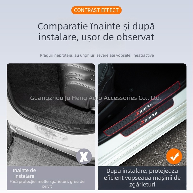 Bandă de protecție prag ușă auto (Brand: Ask kui; Material: PVC; Origine: Guangzhou; Model: 881130; Compatibil universal)