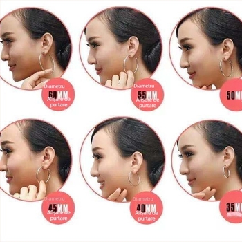 Cercei – în formă de romb, din argint 99% pur, știfturi din argint pur, stil influencer