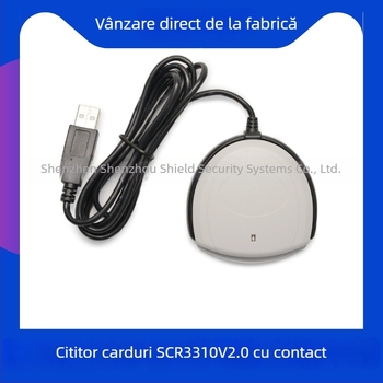 IDENTIV SCR3310v2.0 Cititor de carduri inteligente USB 2.0 (Model SCR3310v2.0, Interfața USB 2.0, Greutate 44 g, Țară de origine Singapore)