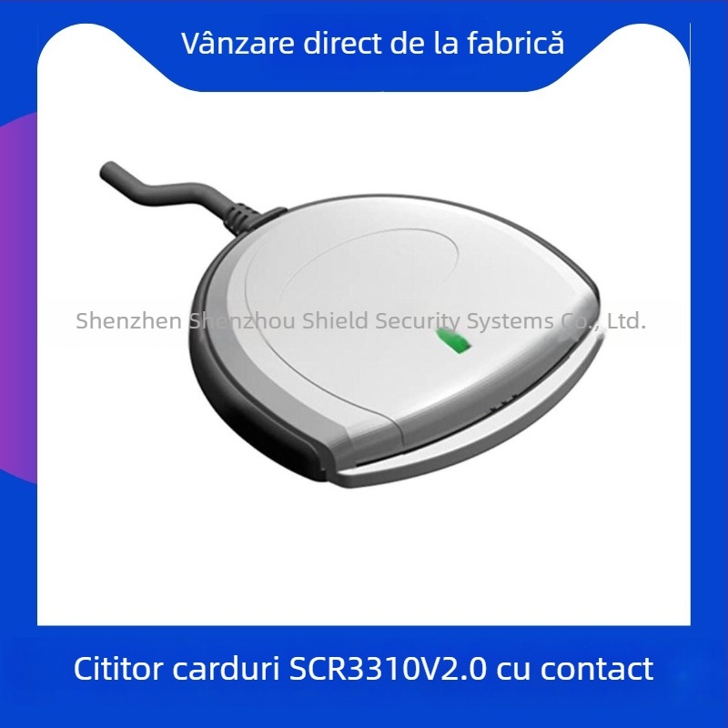 IDENTIV SCR3310v2.0 Cititor de carduri inteligente USB 2.0 (Model SCR3310v2.0, Interfața USB 2.0, Greutate 44 g, Țară de origine Singapore)