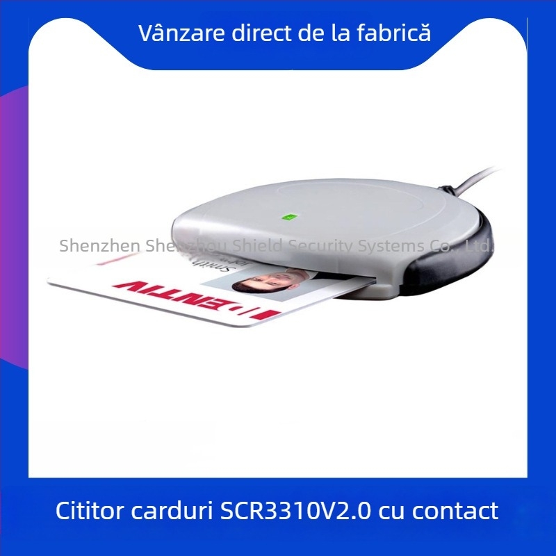 IDENTIV SCR3310v2.0 Cititor de carduri inteligente USB 2.0 (Model SCR3310v2.0, Interfața USB 2.0, Greutate 44 g, Țară de origine Singapore)